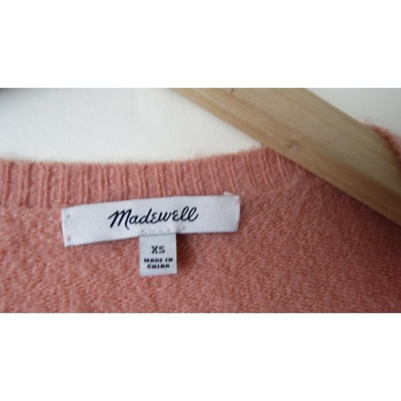 Madewell Faux Wrap Pink Pullover Sweater XS - Picture 6 of 6